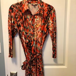 CABI soft belted multicolor dress